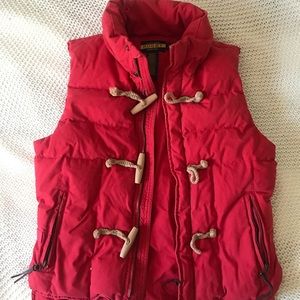 Red rugby Ralph Lauren toggle vest